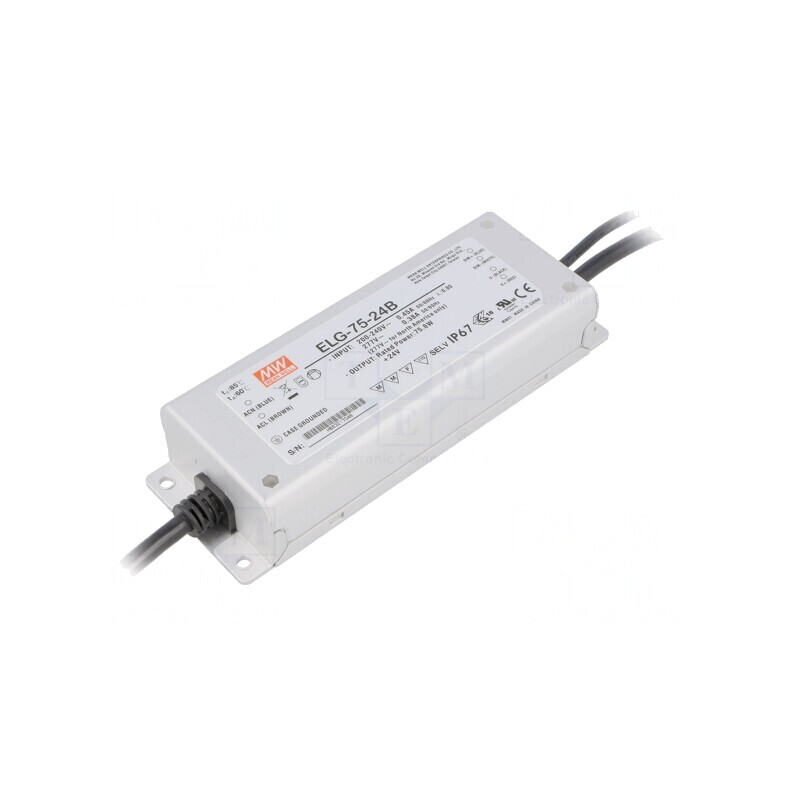 Alimentator LED 75W 24V IP67 | Electronic-mag.ro | Componente Electronice