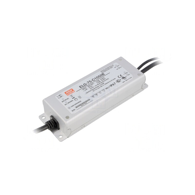 Alimentator LED 75W 35-71VDC 1050mA 180-295VAC | Electronic-mag.ro | Componente Electronice