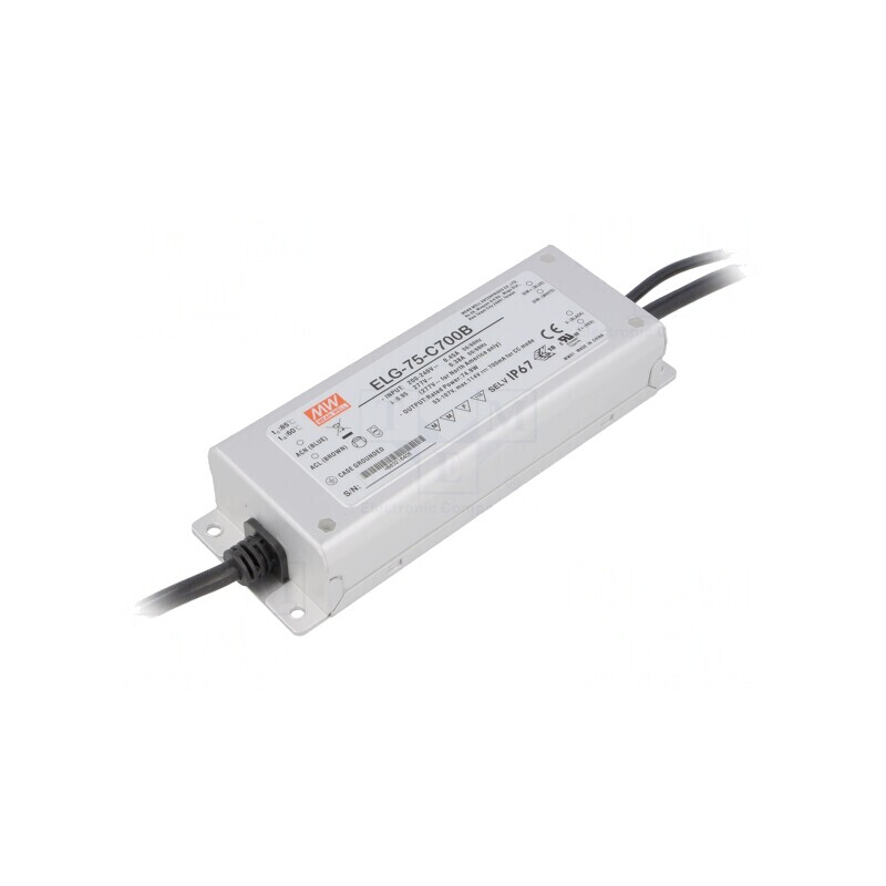 Alimentator LED 75W 700mA 53-107V | Electronic-mag.ro | Componente Electronice