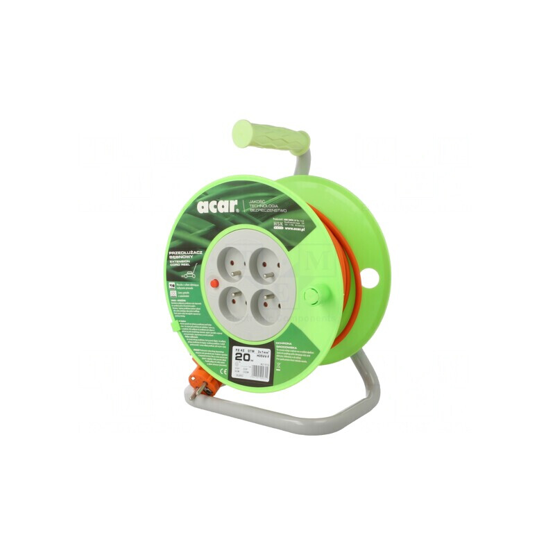 Prelungitor Bobinat 4 Prize Portocaliu 3x1mm2 | Electronic-mag.ro | Componente Electronice