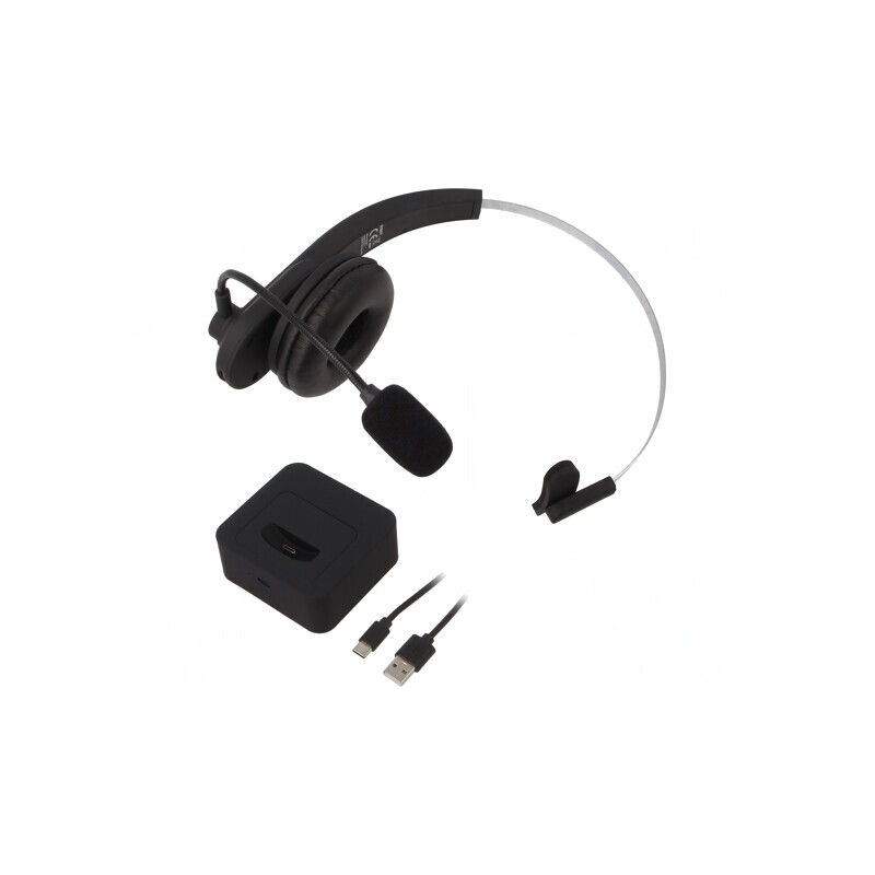 Căști wireless cu microfon USB-C Negre BT0059 | Electronic-mag.ro | Componente Electronice