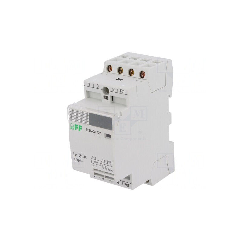Contactor 4-poli 25A 24VAC NC NOx3 IP20 | Electronic-mag.ro | Componente Electronice