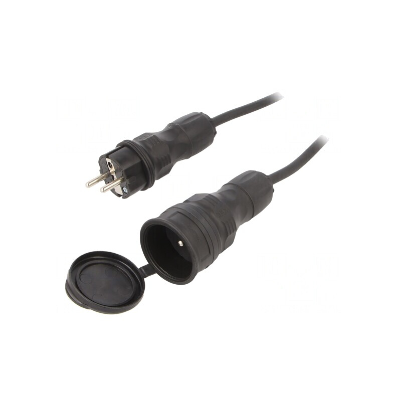 Prelungitor Alimentare 15m Negru 16A | Electronic-mag.ro | Componente Electronice