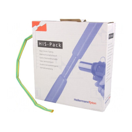 Manșon Termocontractabil 6.4mm 5m Galben-Verde | Electronic-mag.ro | Componente Electronice