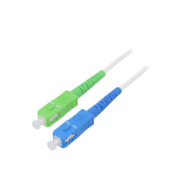 Patch cord fibră OS2 SC/APC-SC/UPC 20m alb LSZH | Electronic-mag.ro | Componente Electronice