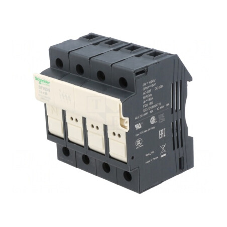 Suport Siguranță Șină DIN Poli 3N | Electronic-mag.ro | Componente Electronice