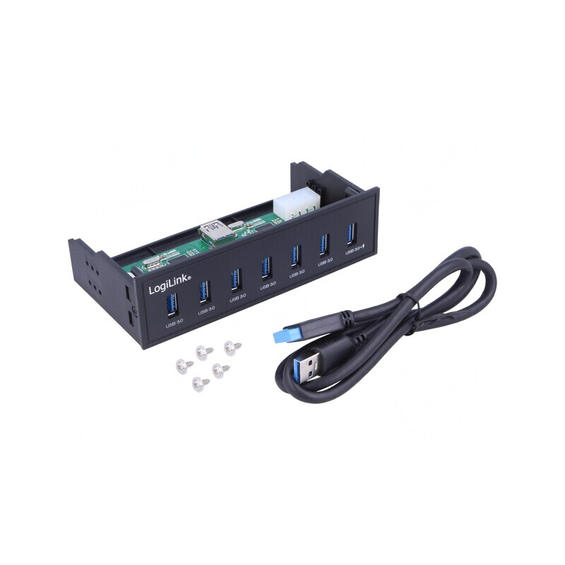 Hub USB 3.0 cu 7 Porturi pentru Slot 5.25" | Electronic-mag.ro | Componente Electronice Hub USB 3.0 cu 7 Porturi pentru Slot 5.25" | Electronic-mag.ro | Componente Electronice