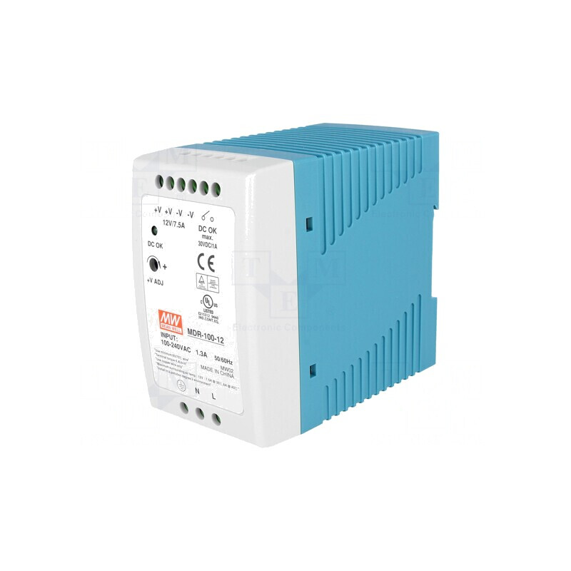 Alimentator Pulsatoriu pentru Șină DIN 90W 12V 7.5A | Electronic-mag.ro | Componente Electronice