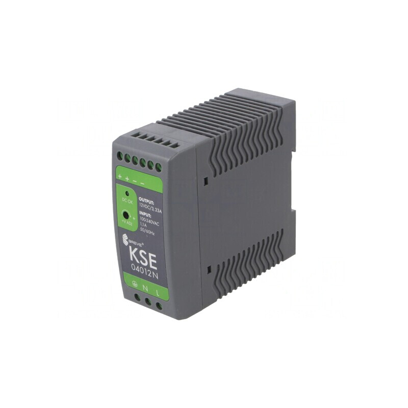 Alimentator pulsatoriu 40W 12VDC 3,3A pentru şină DIN IP20 | Electronic-mag.ro | Componente Electronice