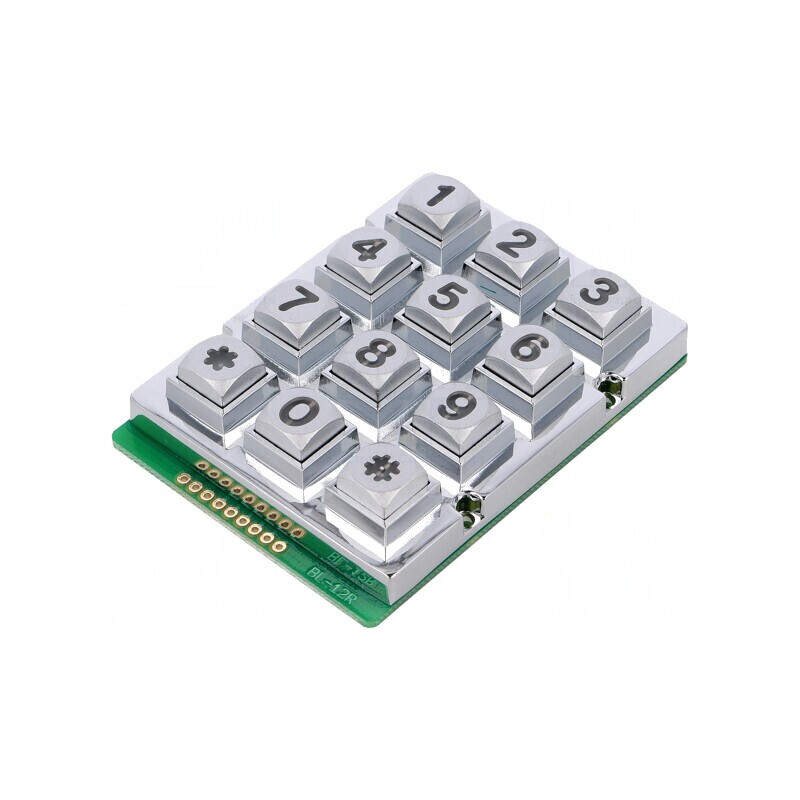 Tastatură Metalică 12 Butoane cu LED | Electronic-mag.ro | Componente Electronice