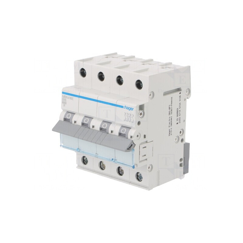 Întrerupător Supracurent 16A 4 Poli 230/400VAC | Electronic-mag.ro | Componente Electronice