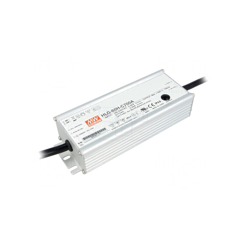 Alimentator LED 70W 90-305VAC HLG-60H-C700A | Electronic-mag.ro | Componente Electronice