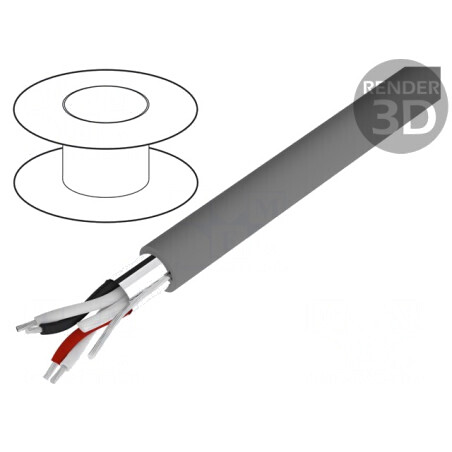 Cablu Alpha Essential C&C 2x2x24AWG Ecranat Folie Al-PET PVC | Electronic-mag.ro | Componente Electronice