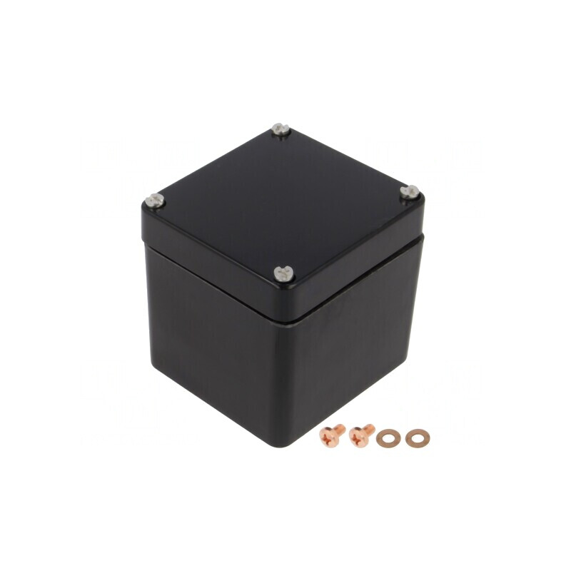 Carcasă Universală Poliester 75x81x75mm Negru | Electronic-mag.ro | Componente Electronice