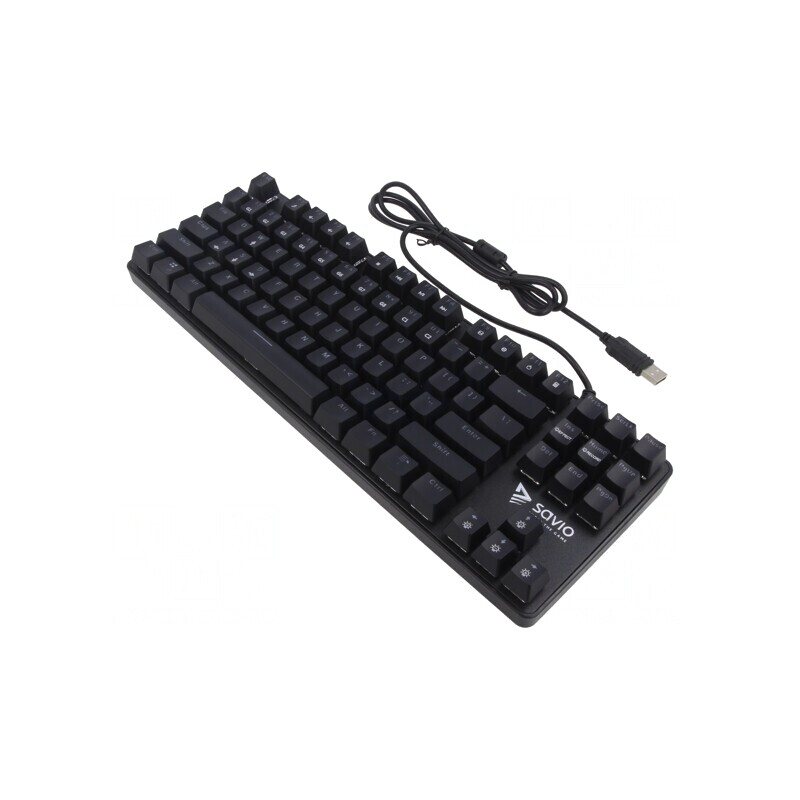 Tastatură USB A Neagră/Roșie 1.8m US Layout | Electronic-mag.ro | Componente Electronice