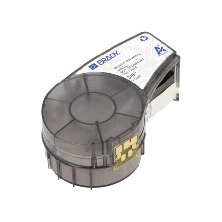 Bandă albă 9,5mm x 6,4m cu caractere negre | Electronic-mag.ro | Componente Electronice