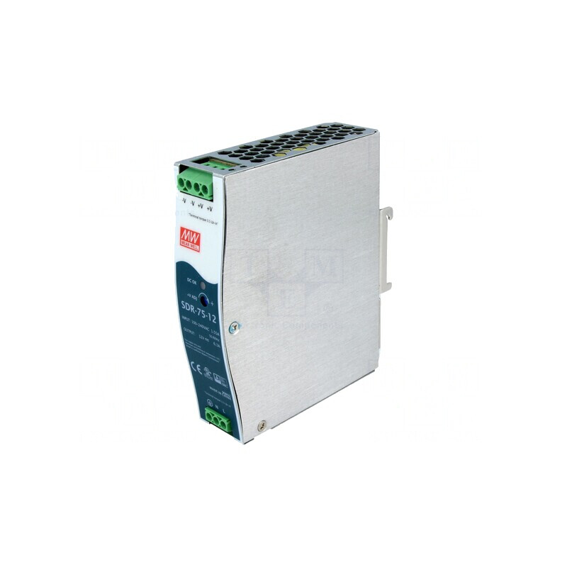 Alimentator pulsatoriu 75,6W 12V 6,3A DIN SDR-75-12 | Electronic-mag.ro | Componente Electronice