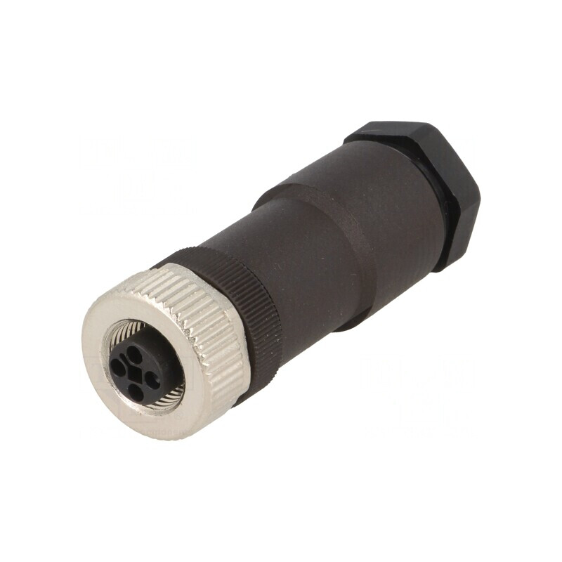 Mufă M12 4-PIN Mamă pe Cablu Terminal cu Șurub | Electronic-mag.ro | Componente Electronice