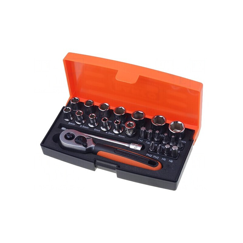 Set Chei Tubulare Hexagonale din Oțel Aliat 25 Buc. | Electronic-mag.ro | Componente Electronice