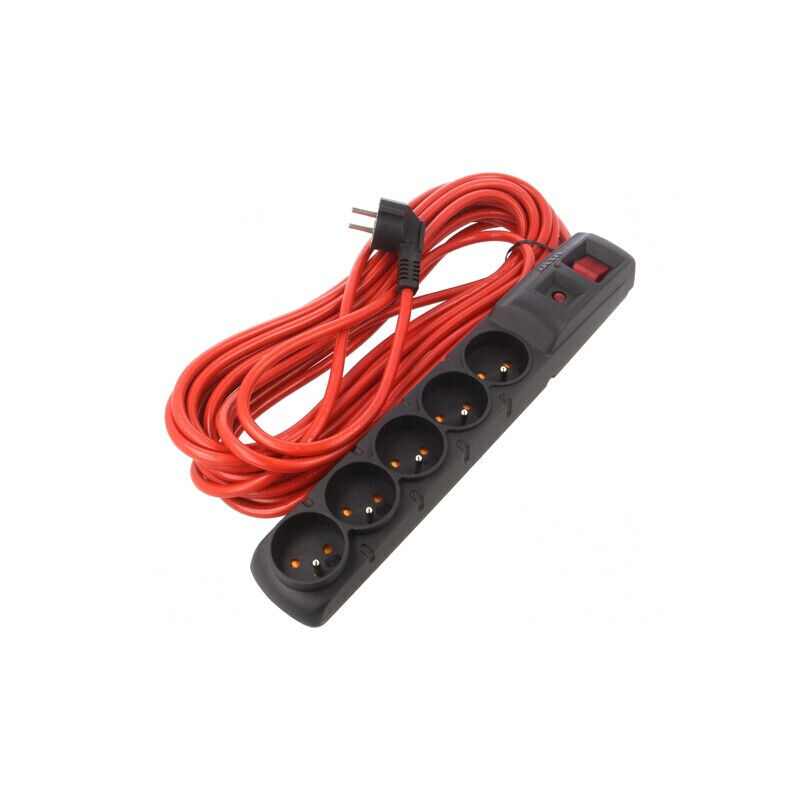 Prelungitor cu Protecție la Supratensiune 5 Prize 10m ACAR F5 | Electronic-mag.ro | Componente Electronice