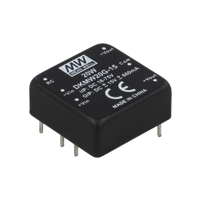Convertor DC/DC 20W 18-75V la 15V/-15V | Electronic-mag.ro | Componente Electronice