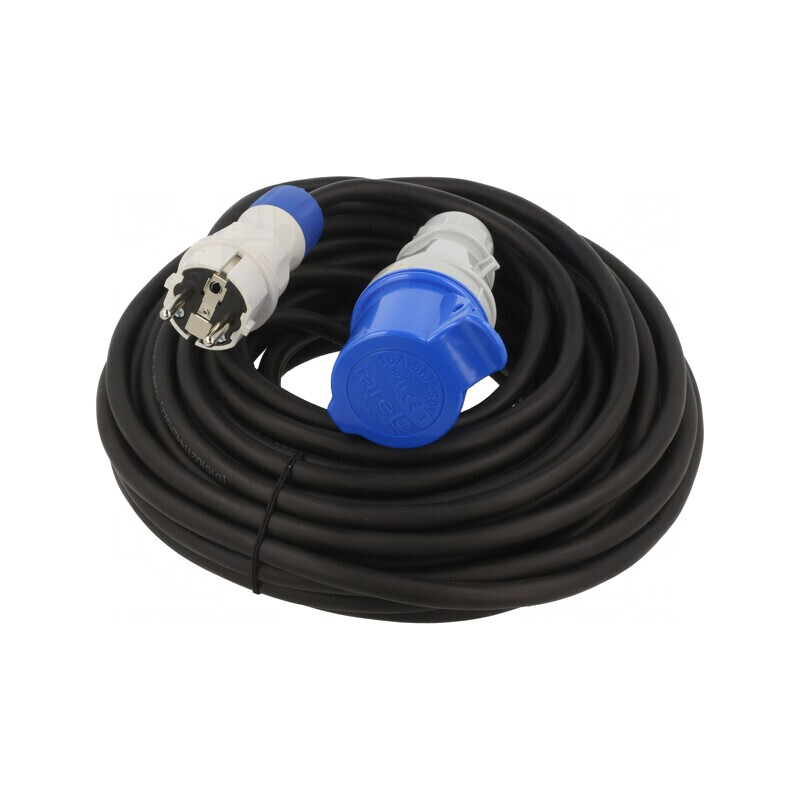 Prelungitor Alimentare 10m Negru 16A 3x2,5mm2 | Electronic-mag.ro | Componente Electronice