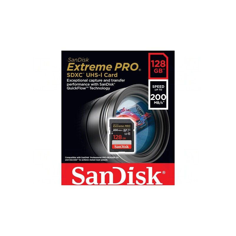 Card de memorie SanDisk Extreme Pro SDXC 128GB 200MB/s | Electronic-mag.ro | Componente Electronice