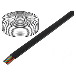 Cablu telecomunicații 8x28AWG negru 100m | Electronic-mag.ro | Componente Electronice