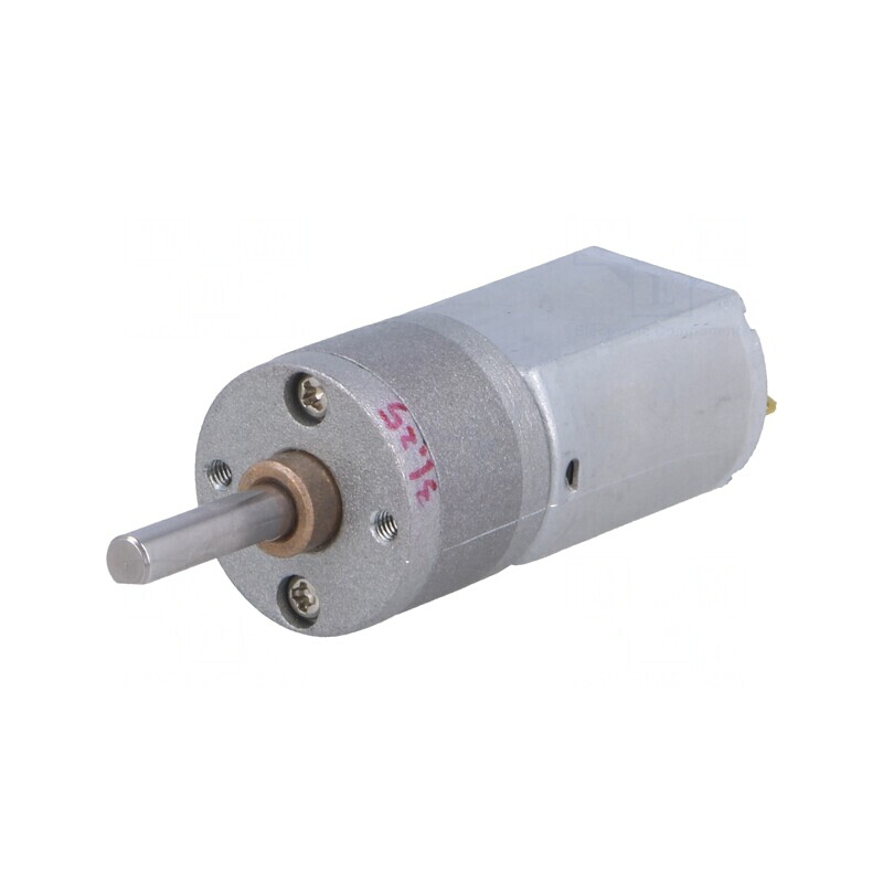 Motor DC cu Transmisie 12V 1.6A Ax Crestătură D 31:1 Metal Gear 20x41mm | Electronic-mag.ro | Componente Electronice