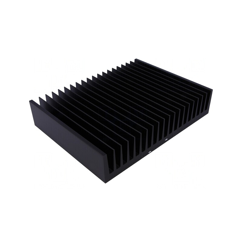 Radiator extrudat negru cu aripioare 150x200x40mm | Electronic-mag.ro | Componente Electronice