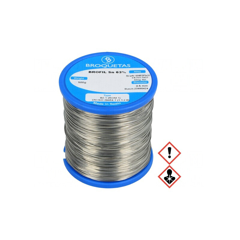 Sârmă de lipit cu plumb 0,5mm 500g 183°C BROFIL | Electronic-mag.ro | Componente Electronice