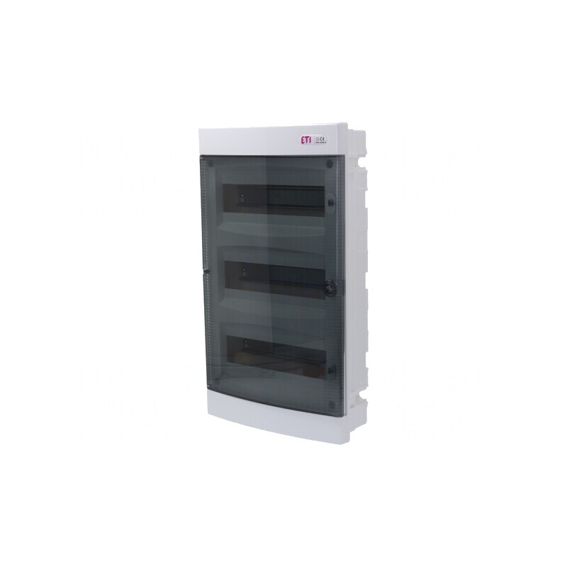 Carcasă pentru aparatură modulară IP40 albă perete ABS ECM36PT-S | Electronic-mag.ro | Componente Electronice