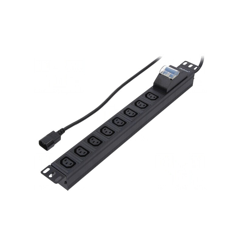 Prelungitor cu Protecție la Supratensiune, 8 Prize, 10A | Electronic-mag.ro | Componente Electronice