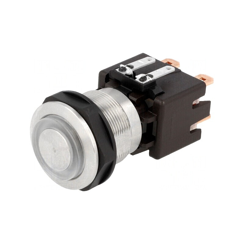 Comutator Anti-Vandalism DPST-NO 12A 250VAC IP64 Ø19mm | Electronic-mag.ro | Componente Electronice