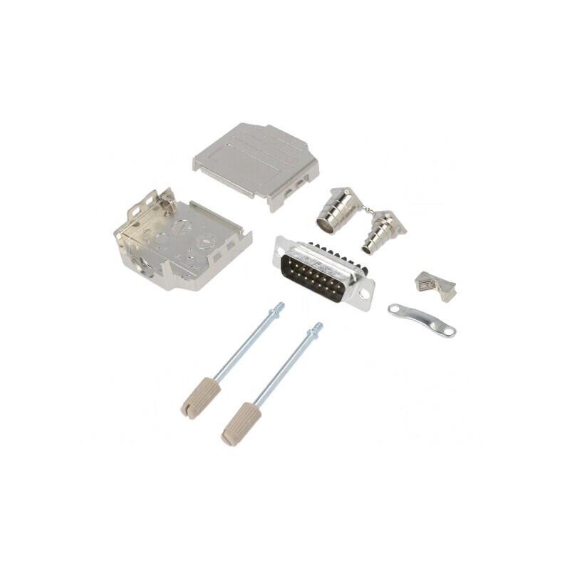 Conector D-Sub 15 Pin cu Terminal pe Cablu și Șurub | Electronic-mag.ro | Componente Electronice