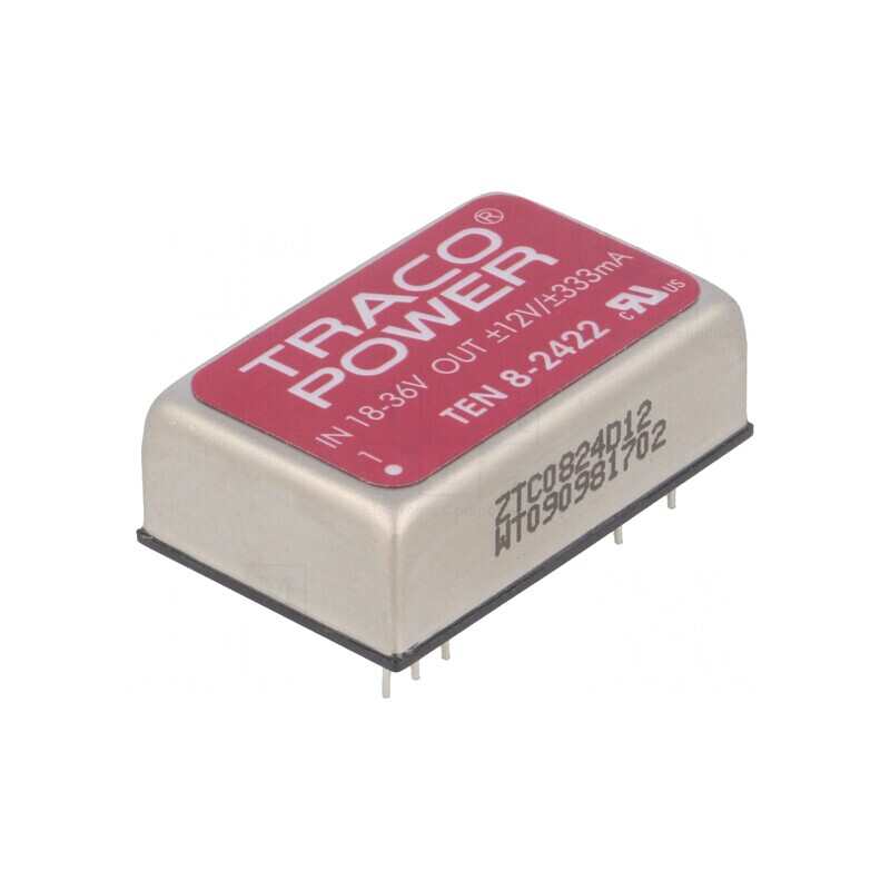 Convertor DC/DC 8W 18-36V la 12V/-12V TEN 8-2422 | Electronic-mag.ro | Componente Electronice
