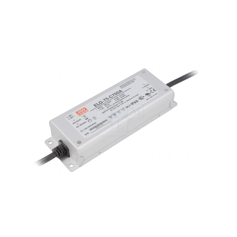 Alimentator LED 75W IP65 350-700mA | Electronic-mag.ro | Componente Electronice