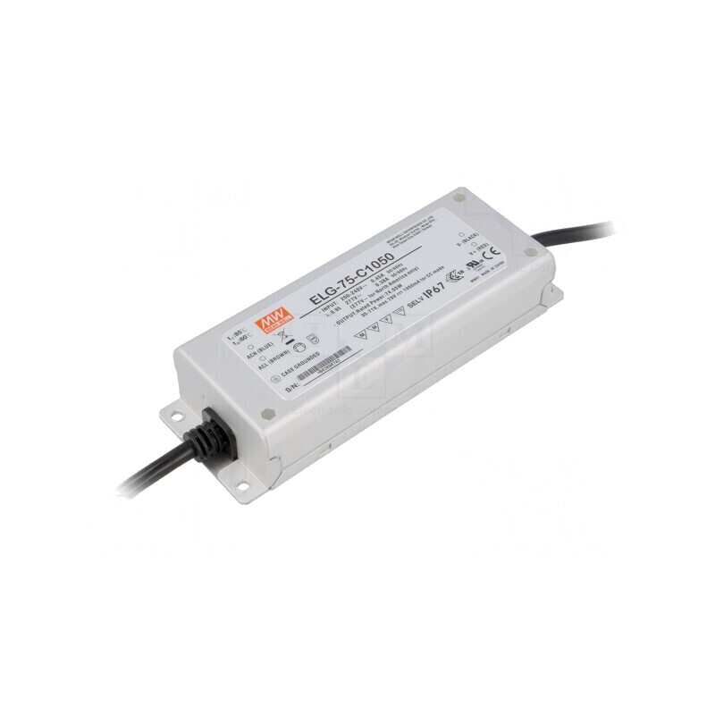 Alimentator LED 74,55W 35-71VDC 1050mA 180-295VAC | Electronic-mag.ro | Componente Electronice