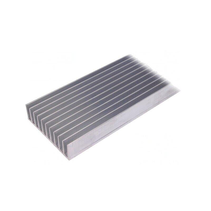 Radiator extrudat cu aripioare 500mm x 124mm x 35mm brut | Electronic-mag.ro | Componente Electronice