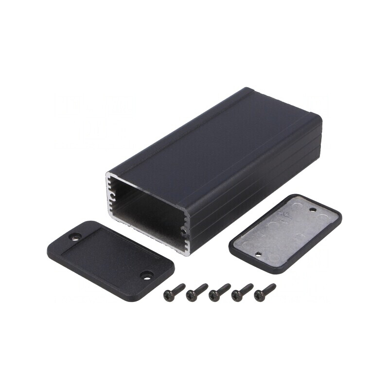 Carcasă Aluminiu Neagră IP54 59x120x31mm | Electronic-mag.ro | Componente Electronice