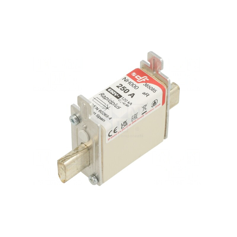 Siguranţă NH000 250A 690VAC 440VDC Argintie | Electronic-mag.ro | Componente Electronice
