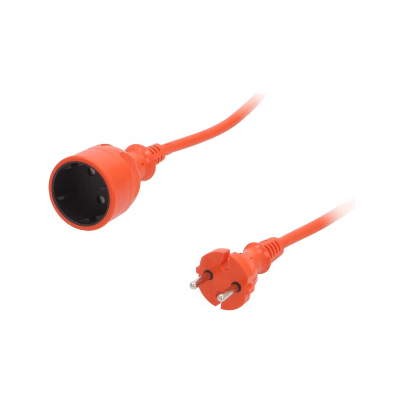 Prelungitor Alimentare 30m Portocaliu PVC 2x1,5mm2 | Electronic-mag.ro | Componente Electronice