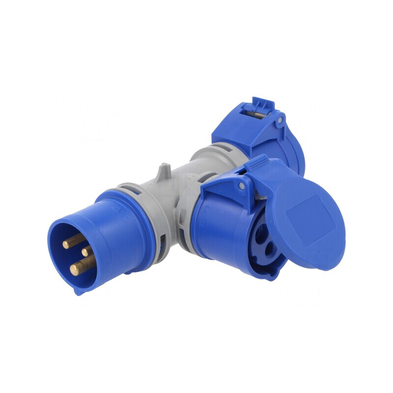 Conector Alimentare AC Splitter 16A 230VAC IP44 | Electronic-mag.ro | Componente Electronice