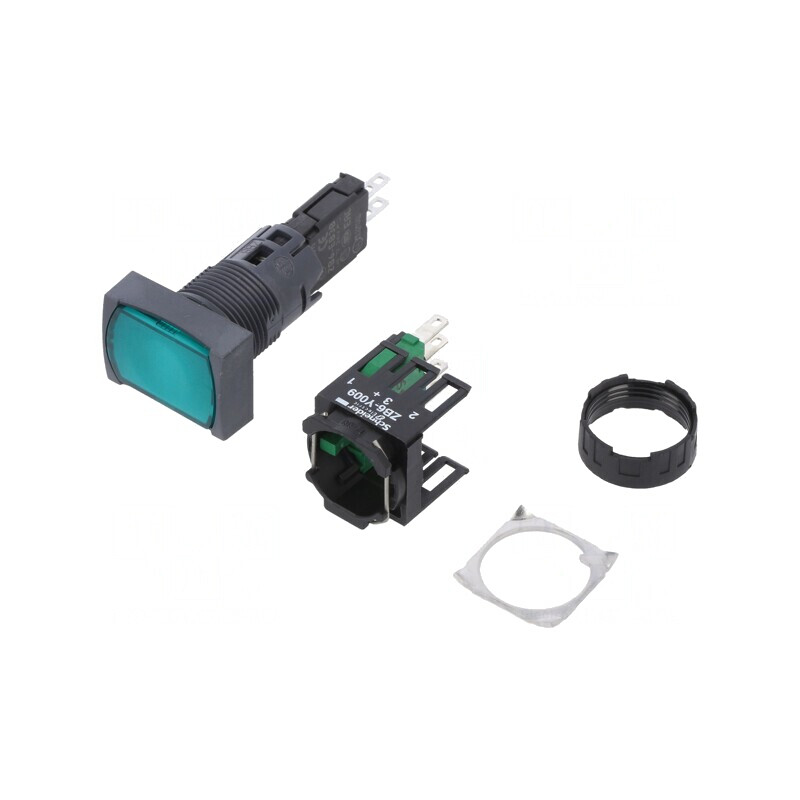 Comutator apăsare 16mm 1NO Verde | Electronic-mag.ro | Componente Electronice