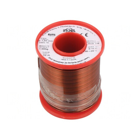 Sârmă Dublu Emailată 1,6mm 1kg Cu | Electronic-mag.ro | Componente Electronice