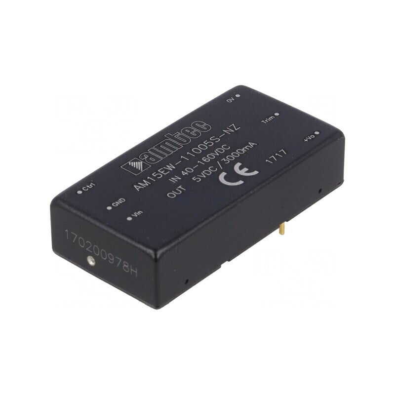 Convertor DC/DC 15W 40-160V la 5V 3A AM15EW-11005S-NZ | Electronic-mag.ro | Componente Electronice