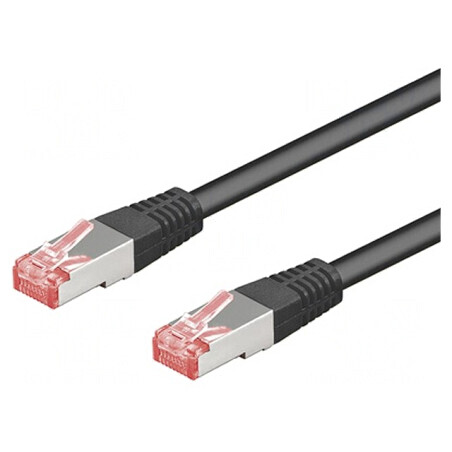 Patch cord S/FTP Cat6 50m Negru LSZH | Electronic-mag.ro | Componente Electronice