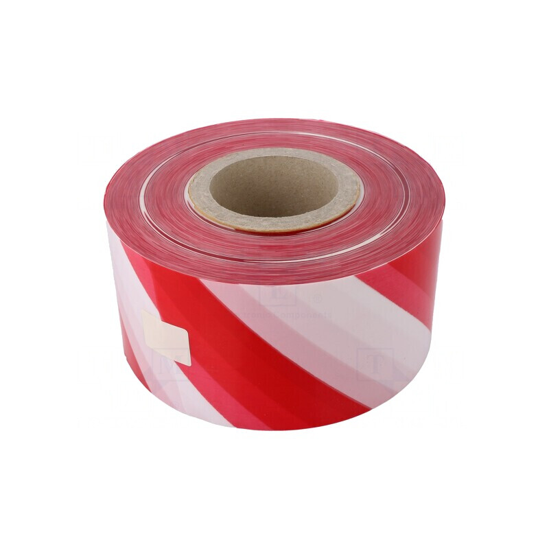 Bandă de avertizare alb-roșie 250m x 100mm | Electronic-mag.ro | Componente Electronice