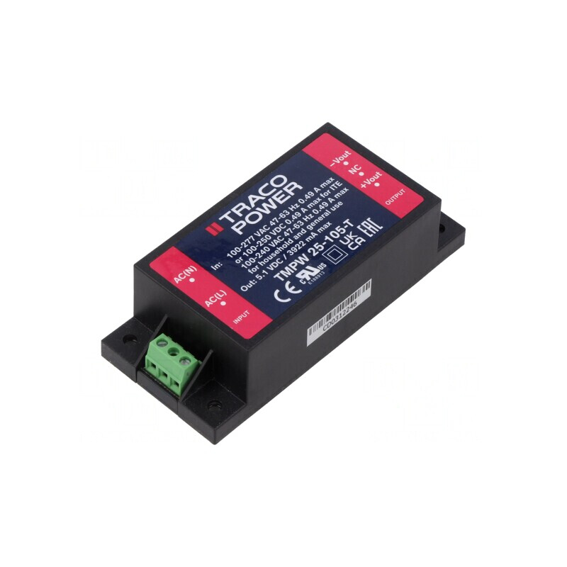 Alimentator Pulsatoriu Încastrabil 20W 5,1VDC 3922mA | Electronic-mag.ro | Componente Electronice