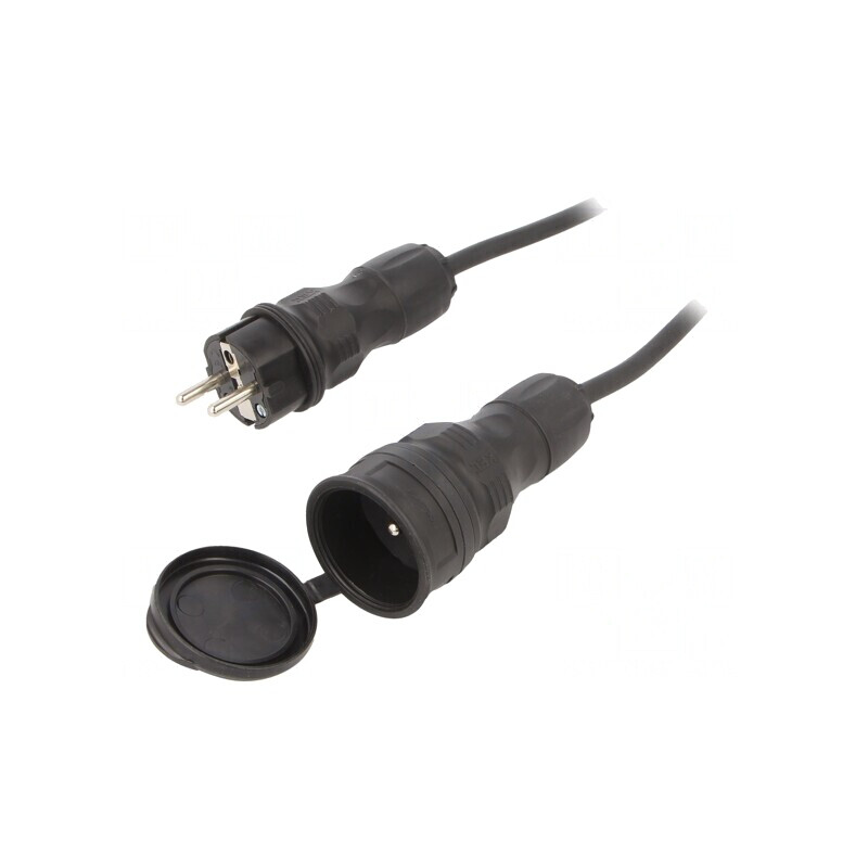 Prelungitor alimentare 10m 16A negru | Electronic-mag.ro | Componente Electronice